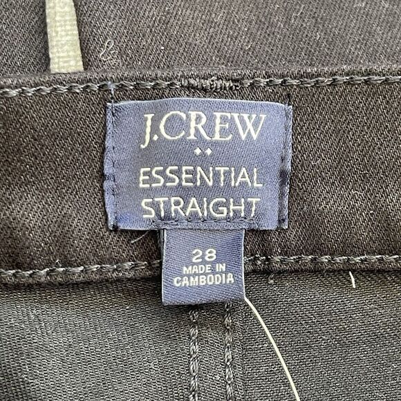 J. CREW Essential Straight Jean All-day Stretch Size 28 Black NEW Casual BT022 - Picture 8 of 14